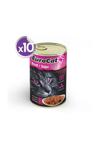 Eurocat Biftekli 415 gr 10'lu Paket Yetişkin Kedi Konservesi