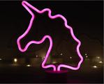 Evene Led Işık Gece Lambası Neon Unicorn Lamba Masa Lambası Pilli Led Işık