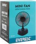 Everest Mini Fan Vantilatör Efn-504 Usb Girişli Siyah Siyah