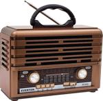 Everton Nostaljik Ahşap Görünümlü Radyo Bluetooth Hoparlör Rt-812