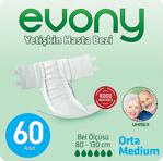 Evony Yeti̇şki̇n Hasta Bezi̇ Medium 60 Adet