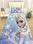 Evpanya Kar Taneleri Ve Elsa Desenli Yatak Örtüsü Ve Yastık