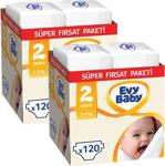 Evy Baby 2 Numara Mini 120 Adet 2'li Paket Bebek Bezi