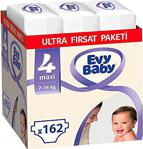 Evy Baby 4 Numara Maxi 162'li Ultra Fırsat Paketi Bebek Bezi