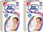 Evy Baby 4 Numara Maxi 45 Adet 2'li Paket Bebek Bezi