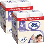 Evy Baby 4+ Numara Maxi Plus 64'lü 2 Paket Bebek Bezi