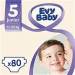 Evy Baby 5 Numara Junior 40 Adet 2'li Paket Bebek Bezi