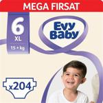 Evy Baby 6 Numara Ekstra Large 204'lü Mega Fırsat Paketi Bebek Bezi