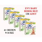 Evy Baby Bebek Bezi 4+ Beden 9-16 Kg 5 Li Set 130 Adet