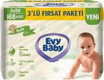 Evy Baby Soft Papatya Özlü Islak Havlu 3'Lü Fırsat Paketi 168'Li