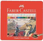 Faber-Castell 24 Renk Metal Kutu Kuru Boya Kalemi
