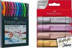 Faber Castell 4'Lü Metalik Fosforlu Kalem + 1425 10'Lu Tükenmez Kalem