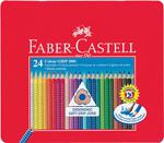 Faber-Castell Grip 2001 Metal Kutu 24 Renk Kuru Boya
