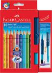 Faber-Castell Jumbo Grip Fırçalı 10 Renk Boya Kalemi