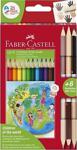 Faber Castell Kuru Boya Kalemi 12+3 Bicolor
