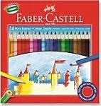 Faber Castell Kuru Boya Kalemi 24 Renk Karton Kutu Tam Boy