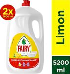 Fairy 2600 Ml 2'Li Limonlu Sıvı Bulaşık Deterjanı