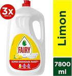 Fairy 2600 Ml 3'Lü Limon Kokulu Sıvı Bulaşık Deterjanı