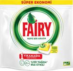 Fairy Hepsi Bir Arada Limon 100 Adet Bulaşık Makinesi Kapsülü