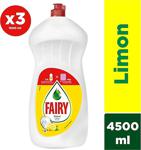 Fairy Limon 1500 Ml 3'Lü Sıvı Deterjan Limon