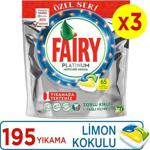 Fairy Platinum 195 Yıkama Bulaşık Kapsülü Limon Kokulu Özel Seri