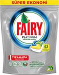 Fairy Platinum Limon 43 Adet 2'li Paket Bulaşık Makinesi Kapsülü