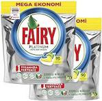 Fairy Platinum Limon Kokulu Bulaşık Makinesi Deterjanı 2 x 90 Tablet