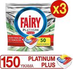 Fairy Platinum Plus 50 Yıkama Bulaşık Makinesi Deterjanı Kapsülü X 3 Adet