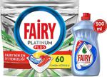 Fairy Platinum Plus 60'Lı Bulaşık Makinası Deterjanı Kapsülü + Hijyen 500 Ml Sıvı Bulaşık Deterjanı