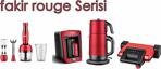 Fakir Rouge 4Lü Çeyiz Seti Rouge(Çay, Kahve, Tost Makinesi Ve Blender Seti) Kırmızı