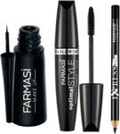 Farmasi Deeplıner Kalın Uçlu Eyelıner 4,5 G Make Up Express Göz Kalemi 01 Optımal Style Maskara 8 Ml