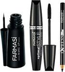 Farmasi Göz Makyaj Seti ( Ince Uçlu Eyeliner + Siyah Göz Kalemi + Optimal Maskara)