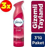 Febreze Platinum Hava Ferahlatıcı Sprey Oda Kokusu Gizemli Tayland 300 Ml 3'Lü Paket