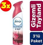 Febreze Platinum Hava Ferahlatıcı Sprey Oda Kokusu Gizemli Tayland 300 Ml X 3 Adet