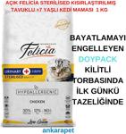 Felicia High Premium Sterilised Düşük Tahıllı Tavuklu Kısırlaştırılmış 1 kg Yetişkin Kuru Kedi Maması - Açık Paket