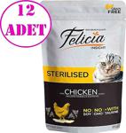 Felicia Yaş Kedi Maması Tahılsız Sterilised Tavuklu 85 Gr 12 Ad