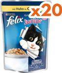 Felix Junior Tavuklu 100 gr 20'li Paket Yavru Kedi Konservesi