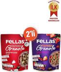 Fellas 270 Gr Hindistan Cevizli + 270 Gr Kırmızı Meyveli Protein Bar Parçacıklı Granola70 Gr