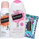 Femfresh Deodorant Rahatlatıcı Yıkama Jeli Ve 10' Lu Mendil