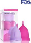 Femometer Femometer Rose 2'Li Adet Kabı-Regl Kabı-Medikal Sınıf Silikon Menstrual Cup-Tampon (A B Ebat)