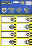 Fenerbahçe Lisanslı Stickers Okul Etiketi - 3 Yaprak