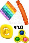 Fidget Set Stres Giderici Set Popit Snapperz Pop It Stres Çarkı Pop Tubes