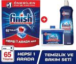 Finish Bulaşık Temizleme Seti (65'Li Tablet + Parlatıcı 800 Ml + Makine Temizleyici 250 Ml)