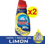 Finish Hepsi Bir Arada 2X1000 Ml Konsantre Jel Limon Bulaşık Makinesi Deterjanı