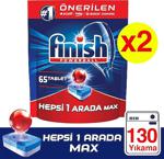 Finish Hepsi Bir Arada 65 Adet 2'li Paket Bulaşık Makinesi Tableti