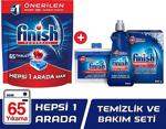 Finish Hepsi Bir Arada 65 Tablet Bulaşık Makinası Deterjanı + Finish Temizlik Bakım Seti