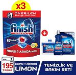 Finish Hepsi Bir Arada 65X3 Limon Tablet +Temizlik Ve Bakım Seti