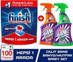 Finish Hepsi Bir Arada Bulaşık Makinesi Deterjanı 100 Tablet + Cilit Bang Banyo & Mutfak Sprey