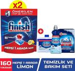 Finish Hepsi Bir Arada Bulaşık Makinesi Deterjanı 2 X 80 Tablet + Temizlik Ve Bakım Seti