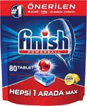 Finish Hepsi Bir Arada Limon 80 Adet 3'lü Paket Bulaşık Makinesi Tableti